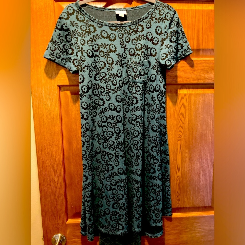 Lularoe hi-lo casual dress - dark teal- size XS